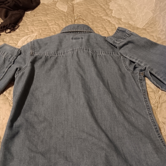 Eddie Bauer Blue Jean Button up Shirt - Picture 4 of 4